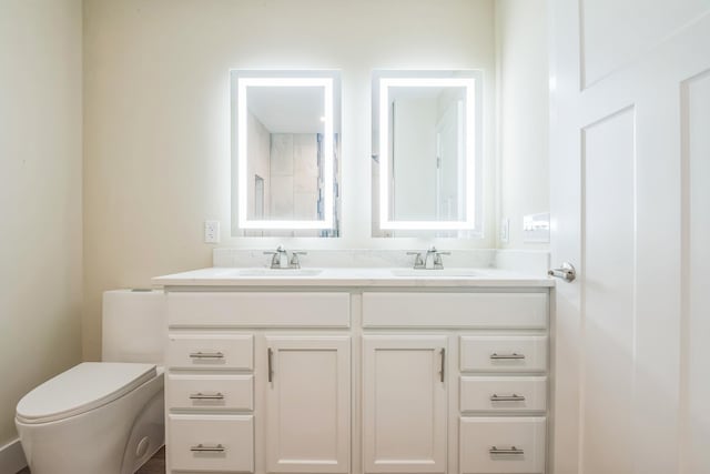 70 W Rising Sun Dr, Ocean View, NJ 08230 - bathroom featuring double vanity and toilet