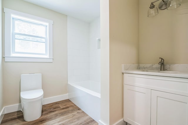 70 W Rising Sun Dr, Ocean View, NJ 08230 - full bathroom with vanity, wood finished floors, and washtub / shower combination