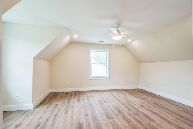 70 W Rising Sun Dr, Ocean View, NJ 08230 - additional living space with wood finished floors, a ceiling fan, and lofted ceiling