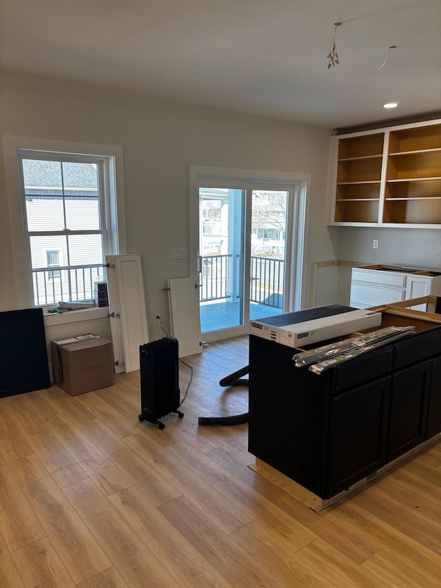 kitchen featuring light hardwood / wood-style floors