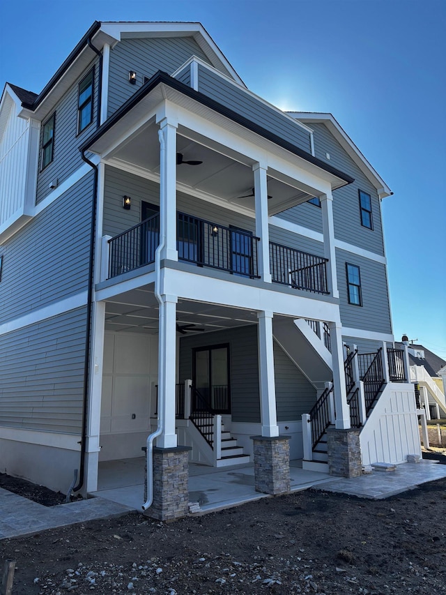 exterior space with a balcony