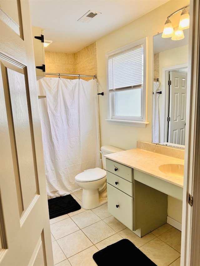 203 E Vermont Ave, Rio Grande, NJ 08242 - full bathroom with tile patterned flooring, toilet, vanity, and visible vents