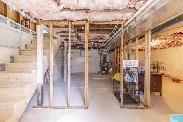 1025 Rte 47 S, Rio Grande, NJ 08204 - unfinished below grade area featuring heating unit and stairs
