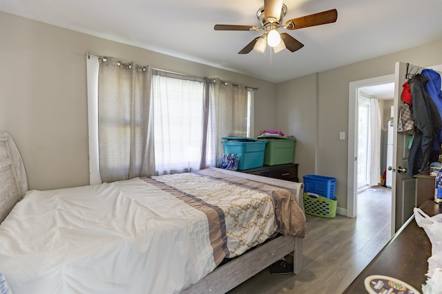 1025 Rte 47 S, Rio Grande, NJ 08204 - bedroom with wood finished floors, ceiling fan, and baseboards