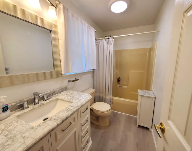 20 Summer Cir, North Cape May, NJ 08204 - bathroom with wood finished floors, vanity, shower / bathtub combination with curtain, and toilet