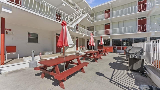 view of patio featuring grilling area