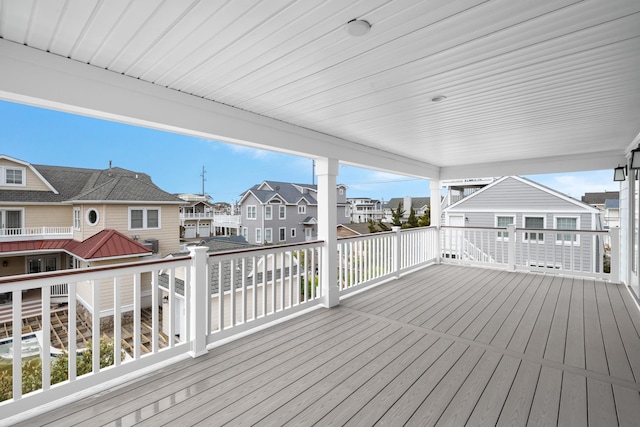 286 75th St, Avalon, NJ 08202 - wooden deck featuring a residential view