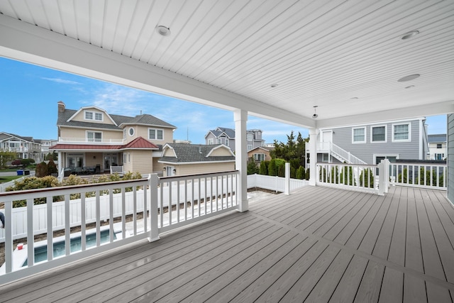 286 75th St, Avalon, NJ 08202 - wooden deck featuring a residential view