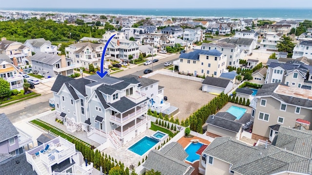 286 75th St, Avalon, NJ 08202 - bird's eye view of a pool