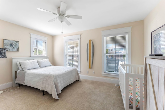 149 10th St, Avalon, NJ 08202 - carpeted bedroom with baseboards and a ceiling fan