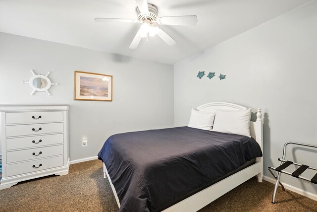 3102 Ocean Ave Unit G, Wildwood, NJ 08260 - carpeted bedroom with baseboards and ceiling fan