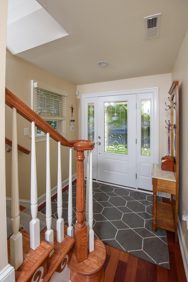 interior space featuring dark wood-type flooring