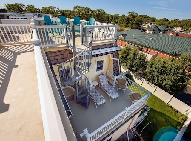 view of patio / terrace featuring a balcony