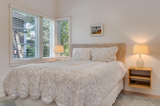312 S Lake Dr, Cape May Point, NJ 08212 - bedroom featuring baseboards and wood finished floors