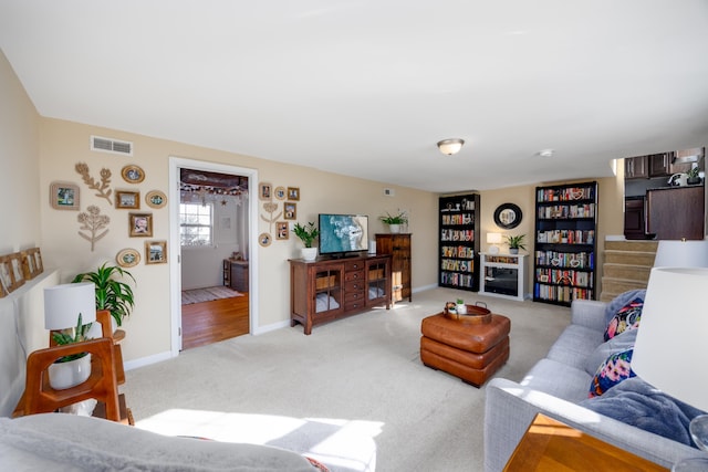 view of carpeted living room