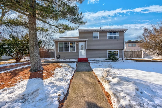 view of split level home