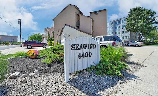 view of community sign