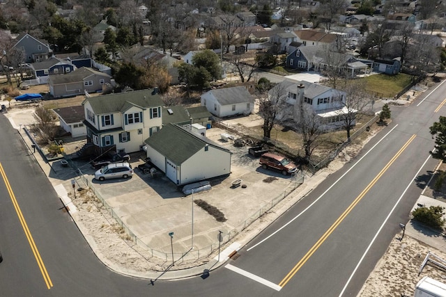 aerial view with a residential view