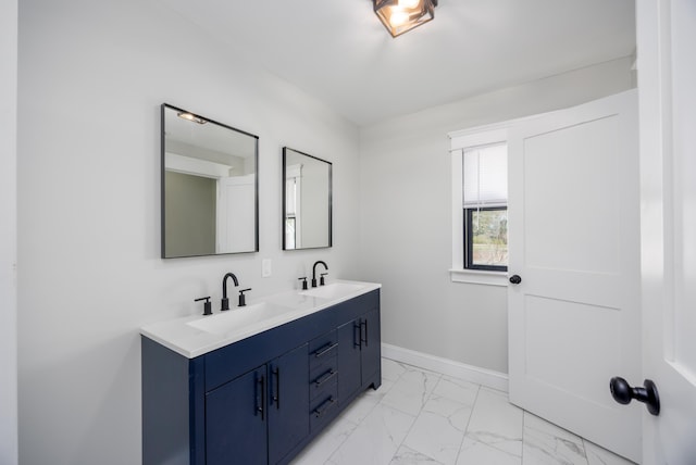 3108 Hemlock Rd, North Cape May, NJ 08204 - bathroom with marble finish flooring and double vanity