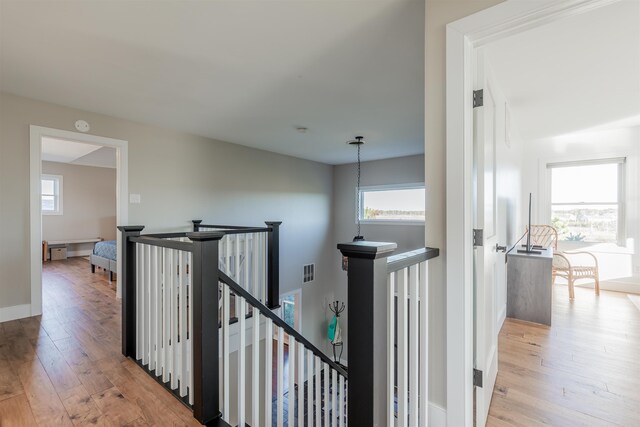 hallway featuring light hardwood / wood-style flooring