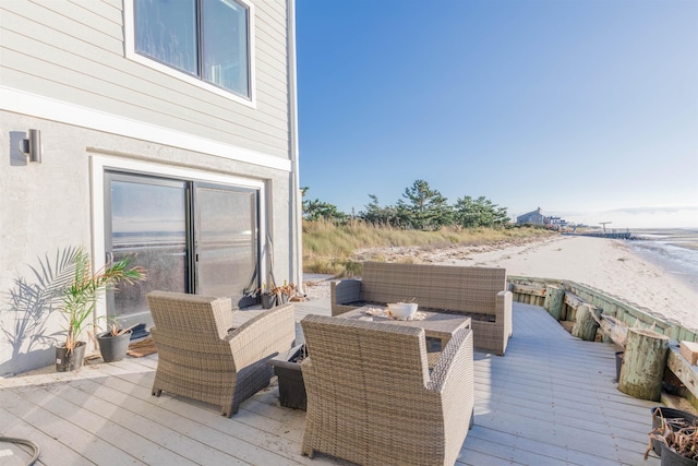 deck with an outdoor living space