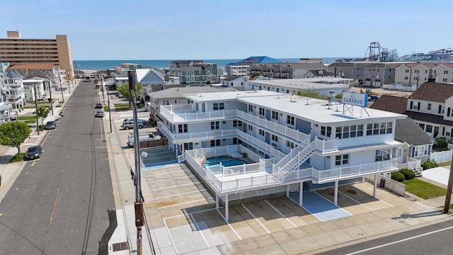 2001 Surf Ave Unit 13, North Wildwood, NJ 08260 - bird's eye view of a pool area and a nearby body of water