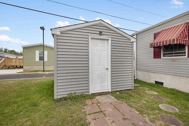 view of shed