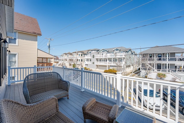 balcony with a residential view