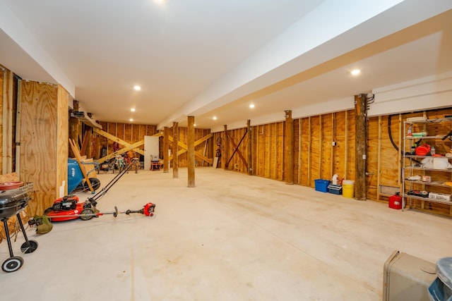 interior space with recessed lighting