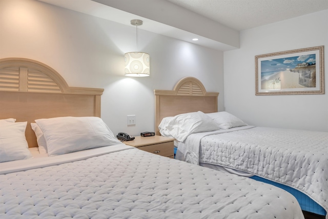 bedroom with a textured ceiling