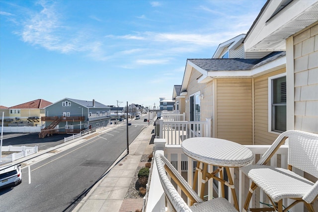 balcony with a residential view