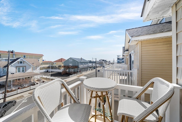 balcony with a residential view