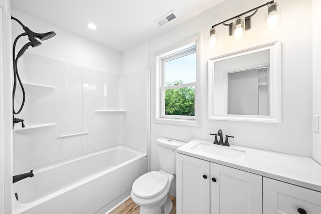 192 Rte 47 S, Cape May Court House, NJ 08210 - full bathroom with toilet, vanity, wood finished floors, and bathing tub / shower combination