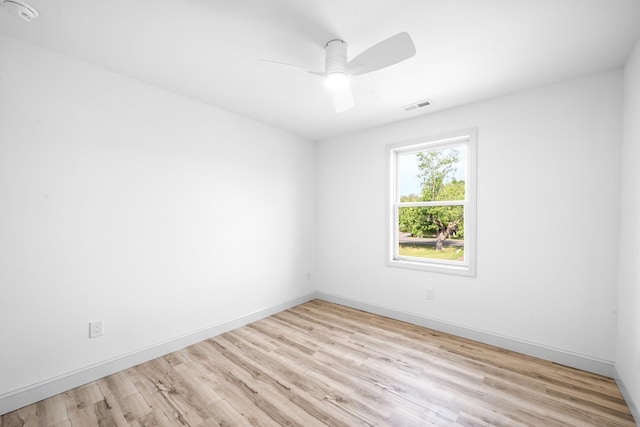 192 Rte 47 S, Cape May Court House, NJ 08210 - unfurnished room with light wood-style flooring, baseboards, ceiling fan, and a smoke detector