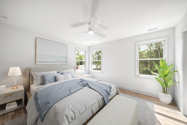 192 Rte 47 S, Cape May Court House, NJ 08210 - bedroom with multiple windows, wood finished floors, baseboards, and ceiling fan