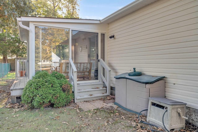 view of doorway to property