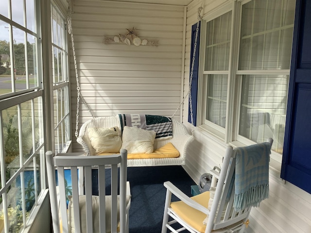 view of sunroom