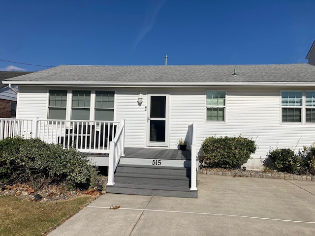 view of front of house featuring a deck