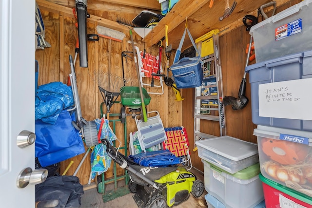 view of storage room
