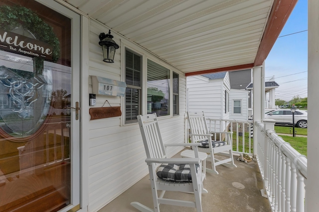balcony with a porch