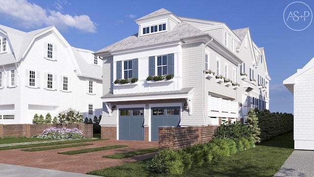 4640 Ocean Dr, Avalon, NJ 08202 - view of front of house with an attached garage and decorative driveway