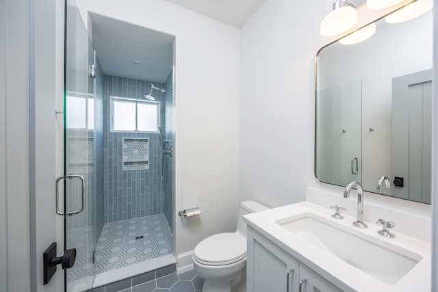 207 120th St, Stone Harbor, NJ 08247 - full bath featuring a shower stall, vanity, and tile patterned floors