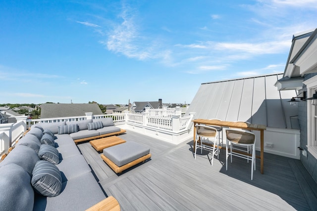 207 120th St, Stone Harbor, NJ 08247 - wooden terrace with an outdoor living space