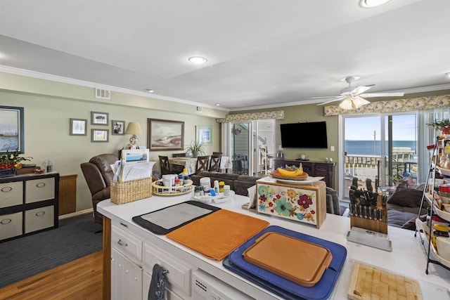 127 W Spruce Ave Unit B, North Wildwood, NJ 08260 - office featuring ornamental molding and a ceiling fan