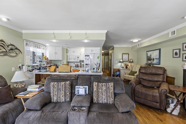 127 W Spruce Ave Unit B, North Wildwood, NJ 08260 - living area featuring crown molding and wood finished floors