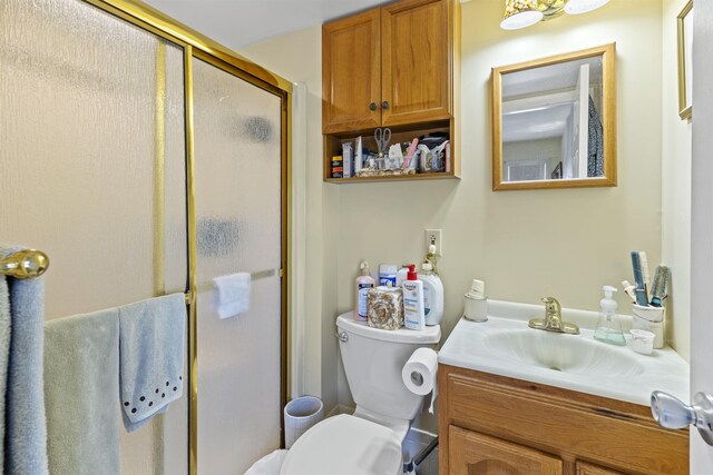 127 W Spruce Ave Unit B, North Wildwood, NJ 08260 - bathroom with vanity, a stall shower, and toilet