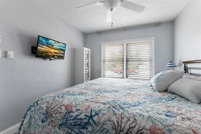 301 E Lavender Rd Unit 2, Wildwood, NJ 08260 - bedroom with a textured wall and a ceiling fan
