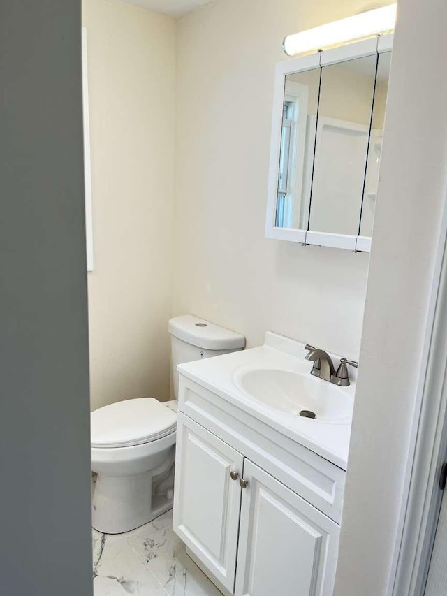 712 Indian Ave, North Cape May, NJ 08204 - bathroom with marble finish floors and vanity