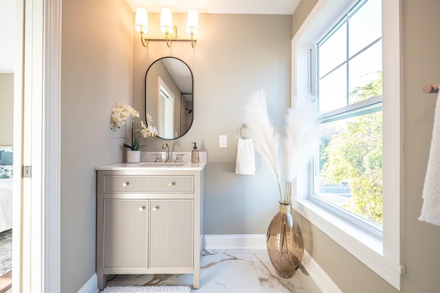 bathroom featuring vanity