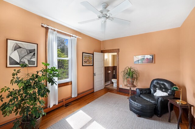 1101 New York Ave, Cape May, NJ 08204 - sitting room with wood finished floors and ceiling fan